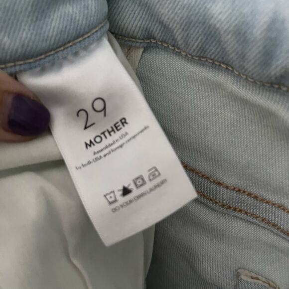 Mother 29 Cropped Denim The Hustler Ankle Fray GUC - Picture 4 of 7